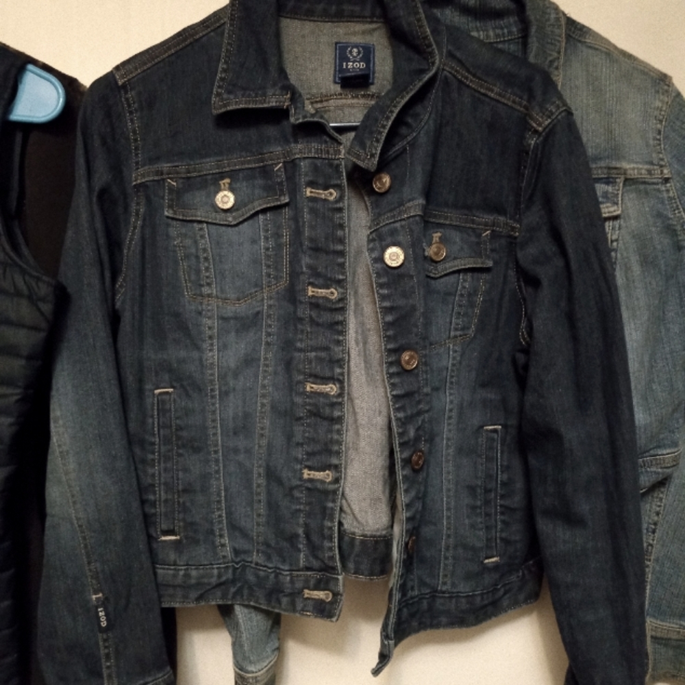 IZOD Dark Denim Jacket size petite L